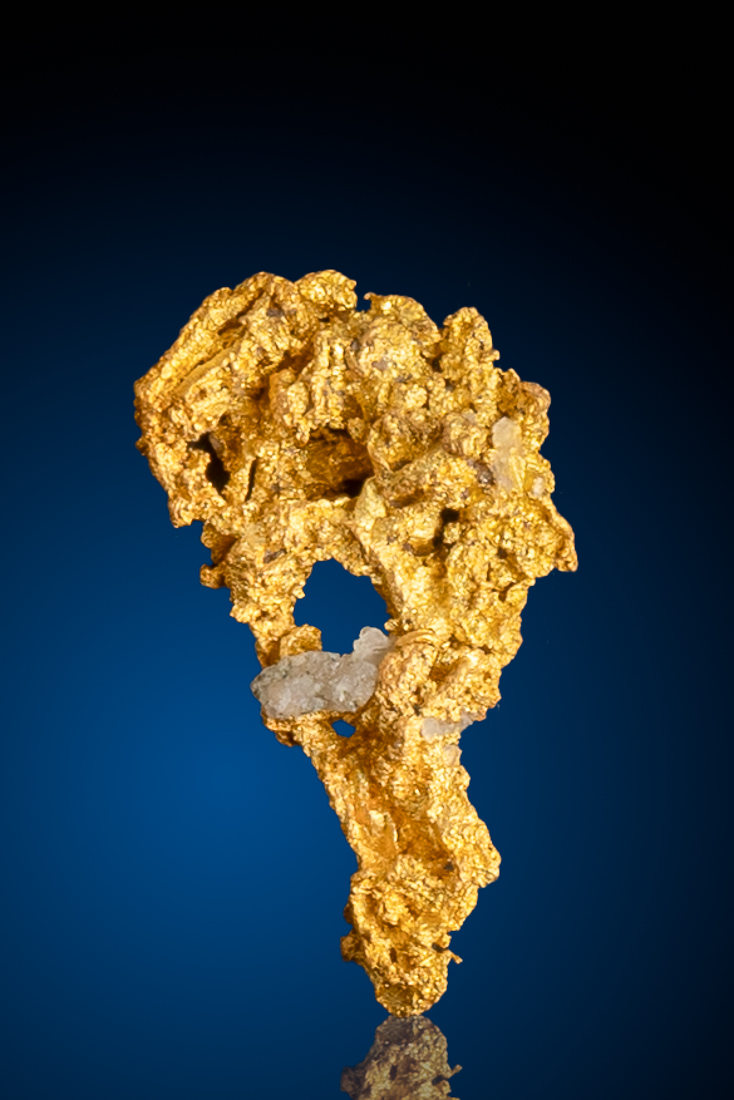 (image for) Beautiful Rare Crystallized Gold with Quartz Specimen from New Zealand